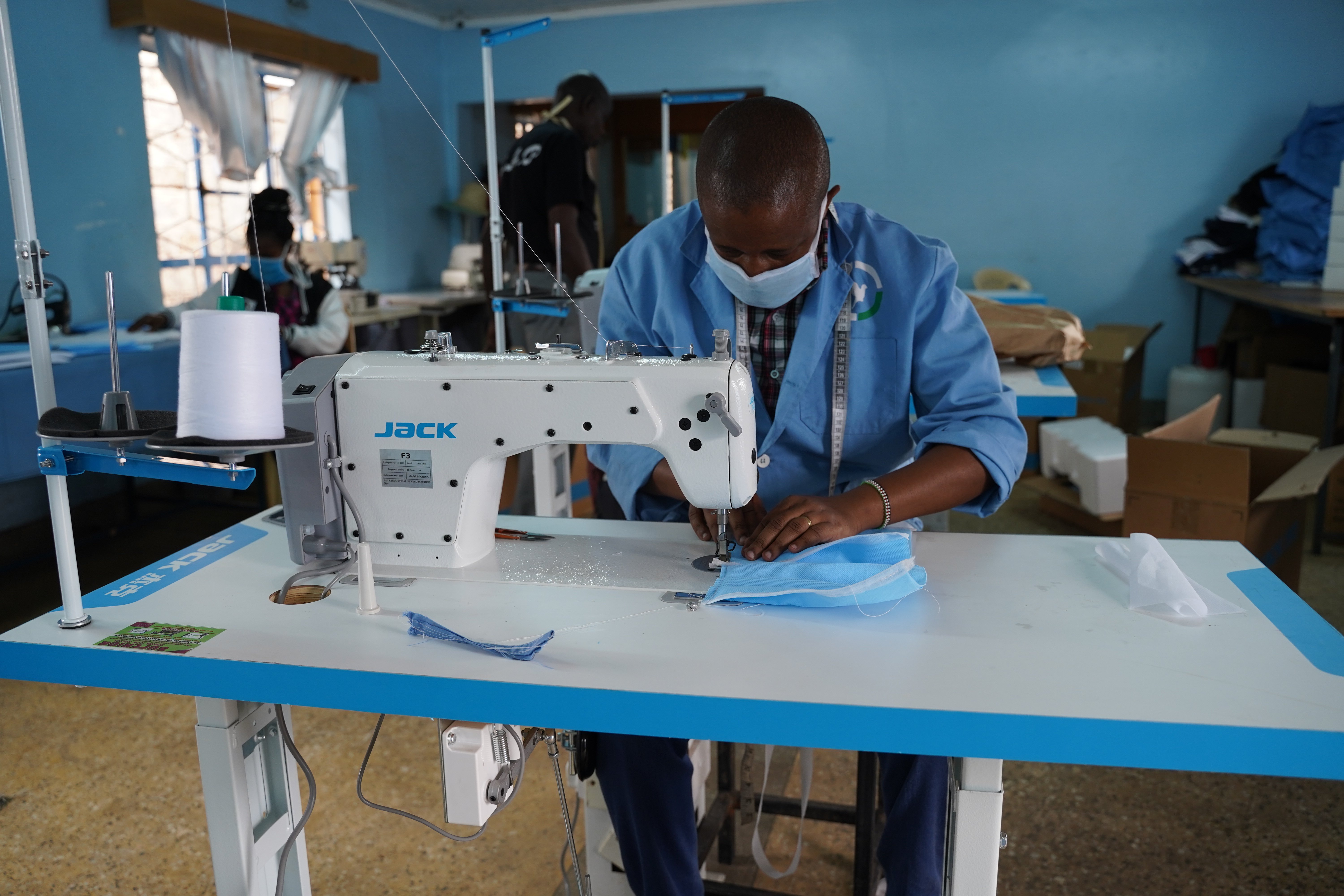 Face mask production in Kenya